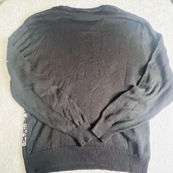 Star Wars Womens Black Darth Vader Ugly Christmas Knit Sweater XL with lights - Picture 4 of 6